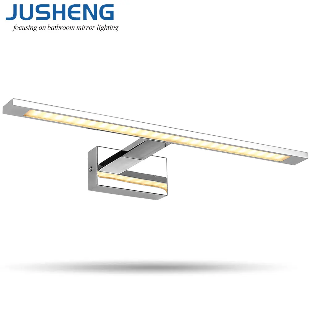 JUSHENG LED Wall Lights Indoor Modern 10W 14W 20W 24W Chrome Aluminum LED Bathroom Light Fixtures 220V