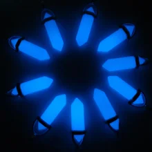 Натуральный камень светится в темноте светящаяся кристалл кварца бирюзовый кулон для бижутерии, материал для рукоделия ожерелье Accessories1pc