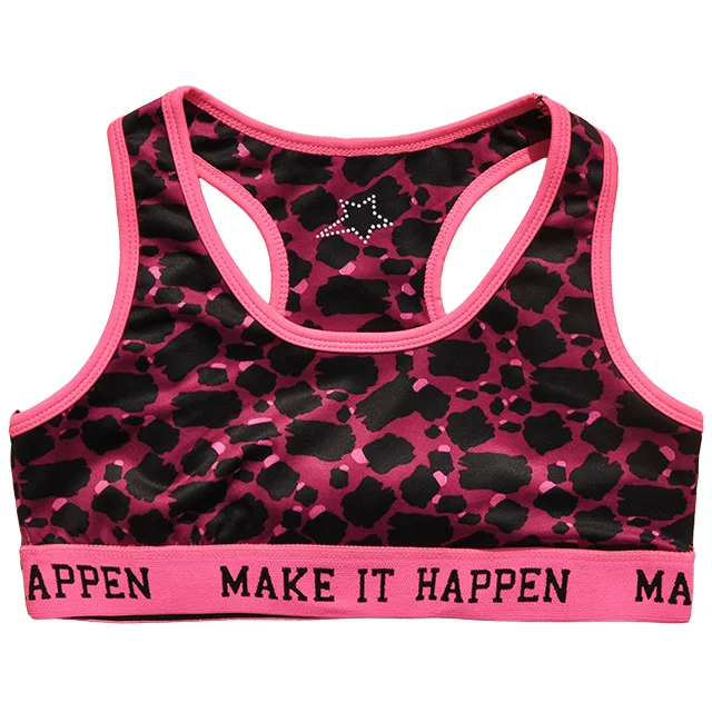 Girl Crop Top kids sports bra without pad quick dry Tanks Cropped Bra