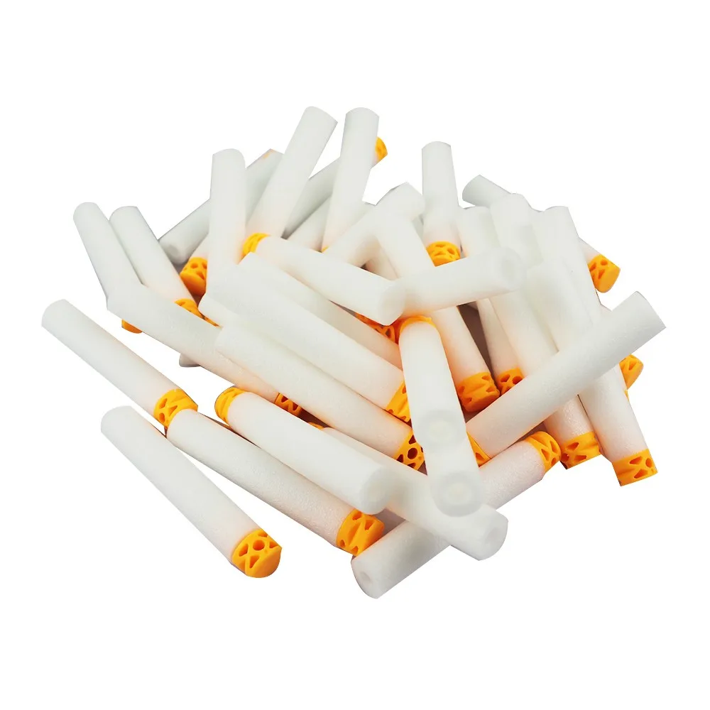 Luminous 100Pcs Soft Toy Gun Bullets Round Head Air Hole Foam Darts Bullet 7.2cm Air Soft Gun Pistol bullets