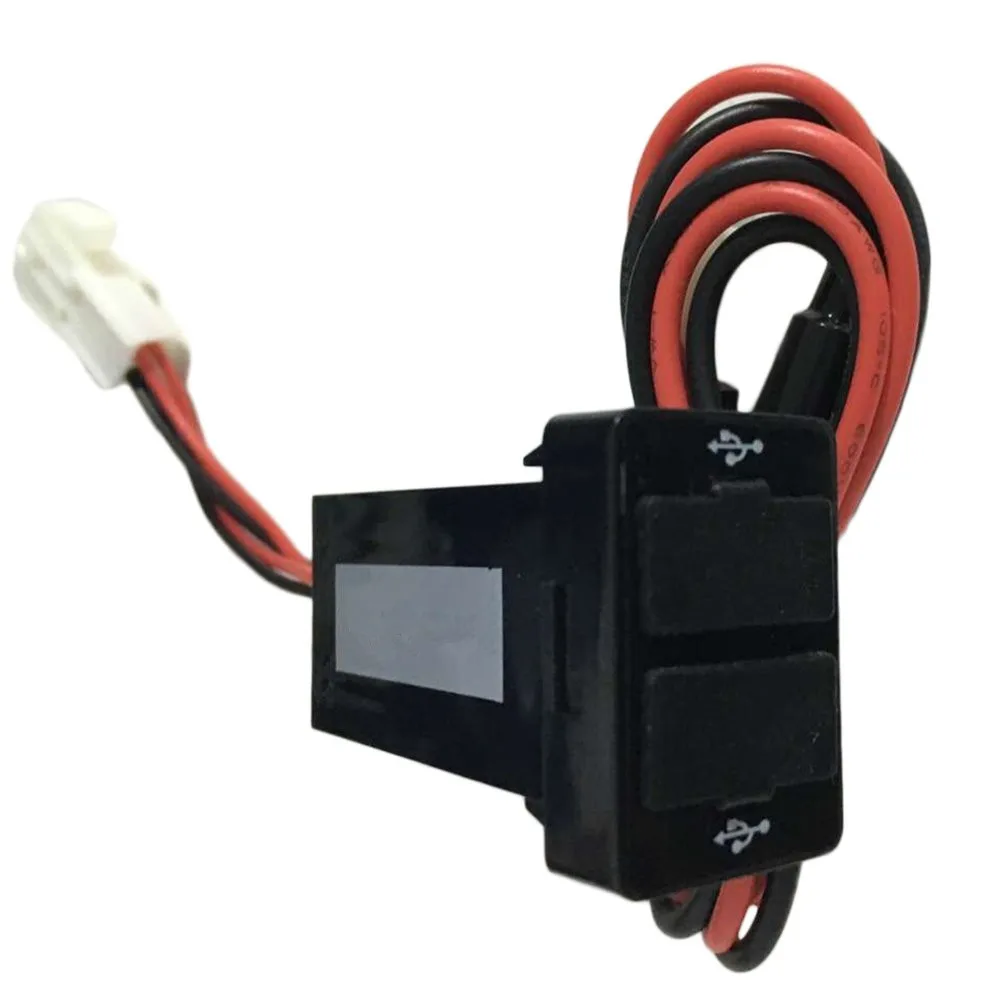 Автомобильный стиль, двойной USB разъем для зарядного устройства, приборная панель, зарядное устройство для сотового телефона, аудио адаптер, специальный дизайн для TOYOTA 12 В 2.1A