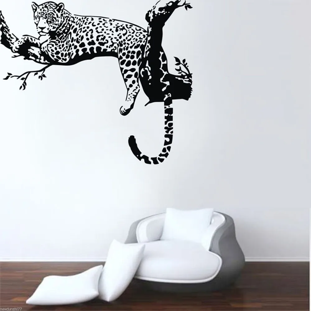 free shipping Large Leopard Tiger Tree Removable vinyl wall sticker free shipping Large Leopard Tiger Tree Removable vinyl wall sticker