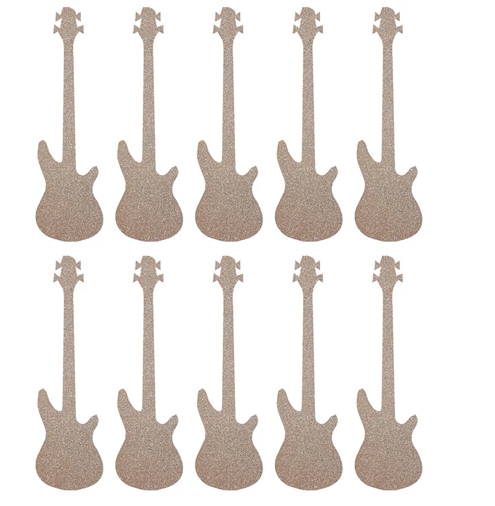 1.4x5cm Bass guitar Rose gold glitter sparkly sticker label | Дом и сад