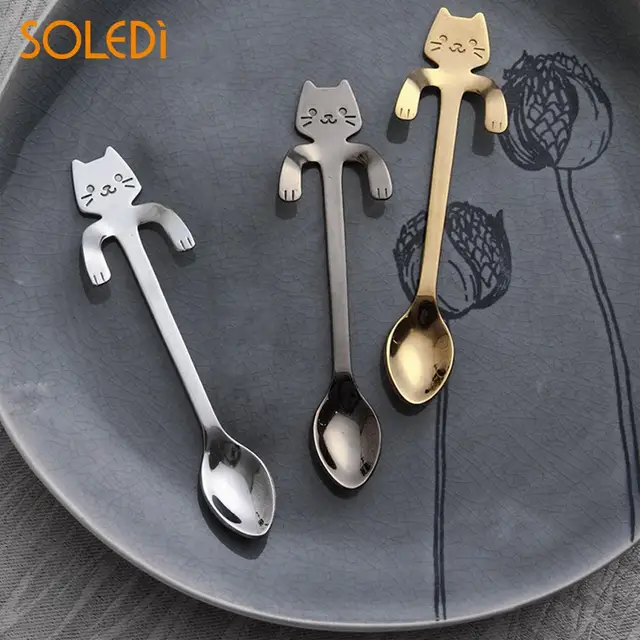 Cheap Ladle Home Supplies Cat Creative Short Handle Spoon Coffee Tableware Durable Drink Tool 11.5*3.5*0.2cm Utensil Hanging Teaspoon Cheap Ladle Home Supplies Cat Creative Short Handle Spoon Coffee Tableware Durable Drink Tool 11.5*3.5*0.2cm Utensil Hanging Teaspoon