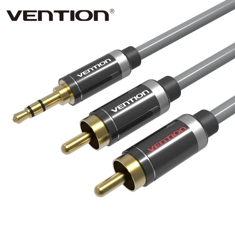 Vention HIFI 3.5mm Jack to 2 RCA Audio Cable Gold plated 2 RCA Jack