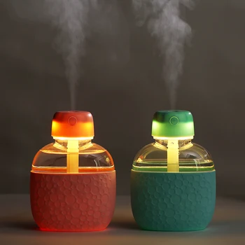 

USB Ultrasonic Humidifier Aroma Essential Oil Diffuserc Cool Mist Maker Air Purifier Soft Warm LED Night Light For Home Car