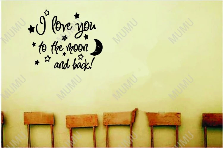 I Love You To The Moon And Back Cute Baby Nursery Wall Art Sayings Vinyl Decal Quote Sticker Home 22 18 Diamond Security Stickersticker Storage Aliexpress Sticker Diamond