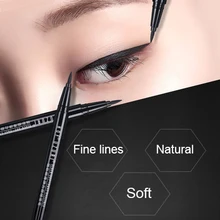 Черная Жидкая стойкая тонкая подводка для глаз Make Up beauty