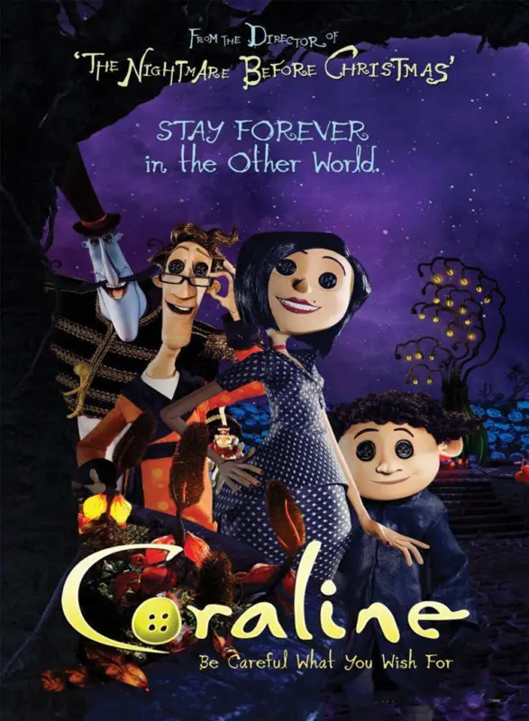Домашний декор в подарок художественный постер из шелка Coraline Movie 1 украшение на
