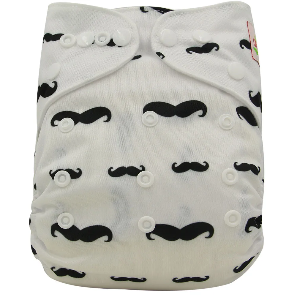 Ohbabyka тканевые подгузники для новорожденных моющиеся с принтом «Единорог», детские подгузники многоразовые пеленки для сна Lavable карман с ромбовидным узором