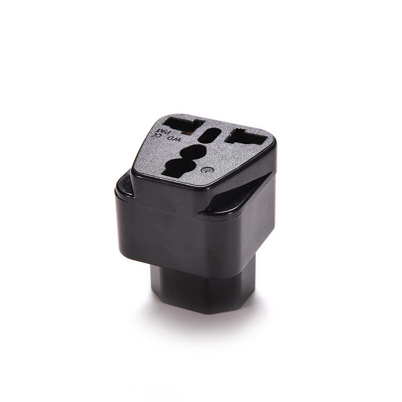 1PC C14 To Universal Socket Adapter Black Female Socket To Pro IEC 320 PDU UPS C14 4