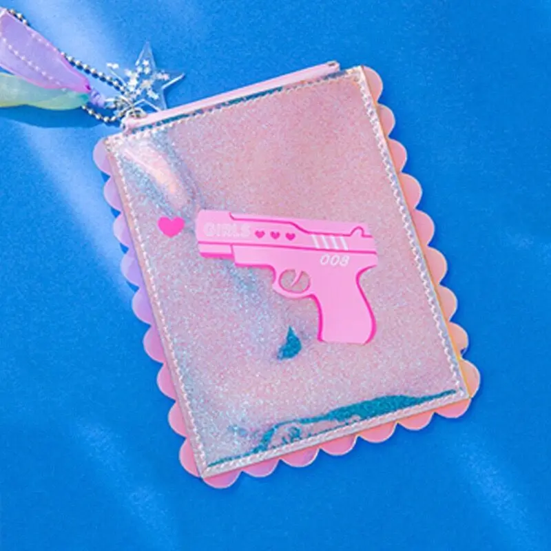 Кружевная сумка для карт Bentoy Laser Girls Ins Harajuku посылка наушников розовый фиолетовый