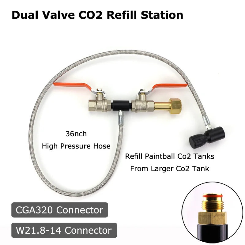 Deluxe Dual Valve CGA CO2 Tank Fill Station5