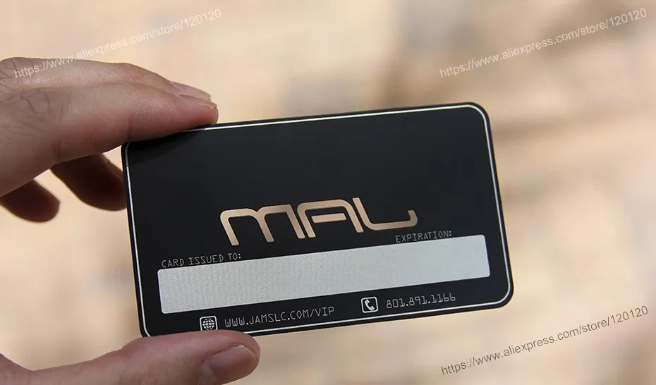 Hollow metal card production of high-grade rust steel business card metal membership card