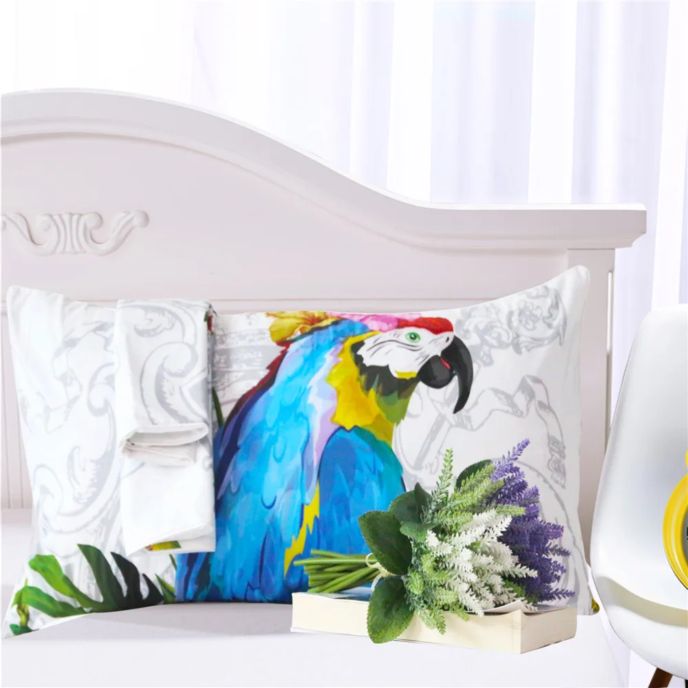 Macaw Duvet Cover White Set 3 Pieces Bird Glories 3D Art Vivid Animal Print Gift