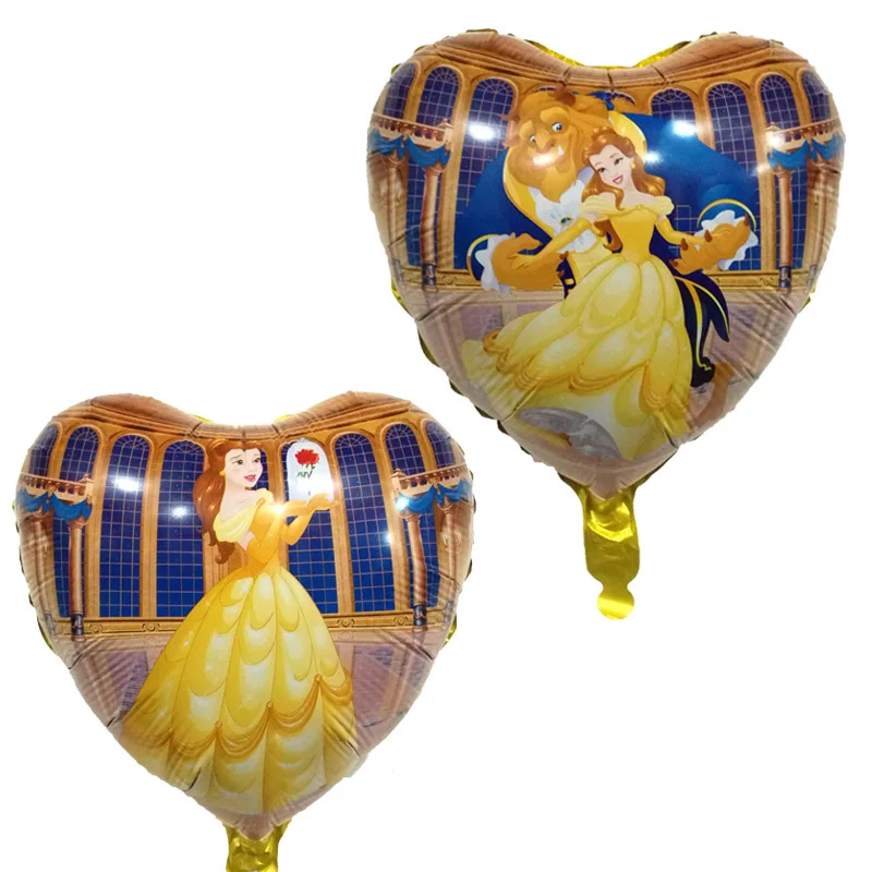 

18inch Beauty and the Beast balloons Aluminum foil balloon wedding balloon boy girl Birthday decoration Supplies Marriage supply