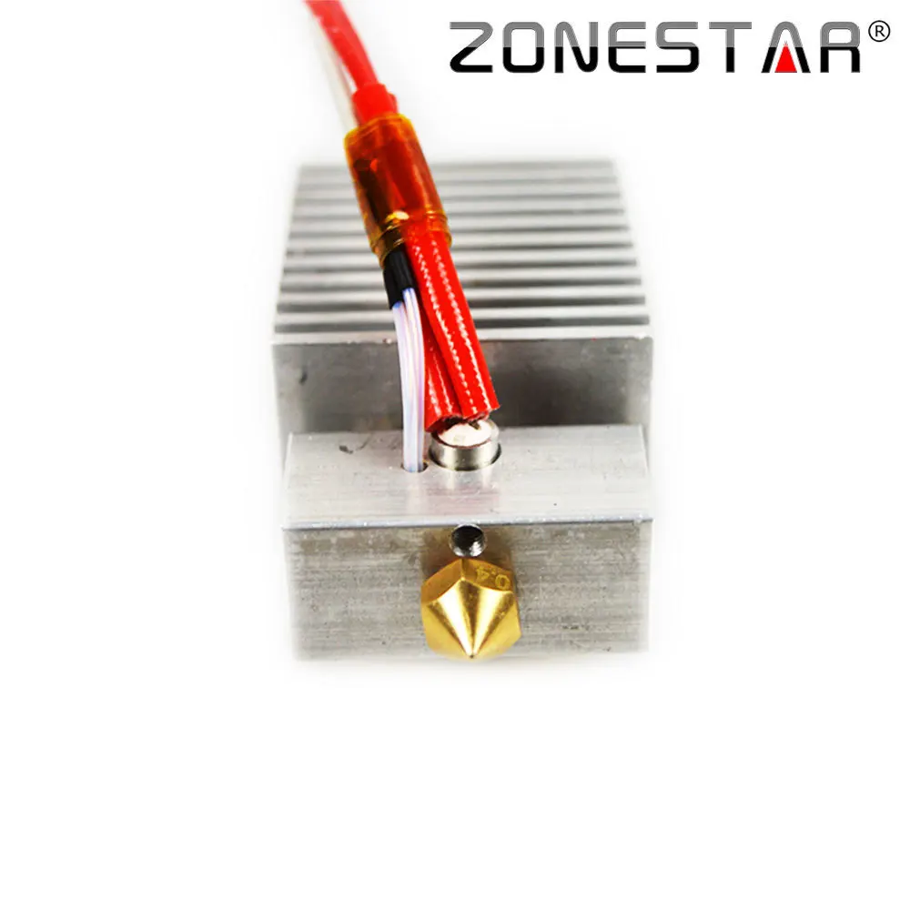 

ZONESTAR 3d printer parts extruder 2-in-1 Hotend Extruder 3d printer extruder Nozzle 0.4mm Feed Inlet Diameter 1.75 Filament