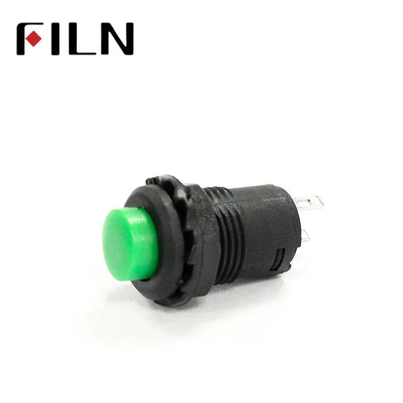 DS228 DS227 Self-Lock Momentary Pushbutton Switches 12mm OFF- ON Push Button Switch 3A 125VAC 1.5A250VAC (2)