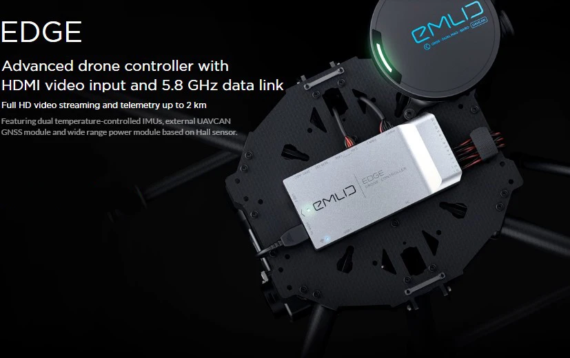 EDGE uav управление полетом HDMI видео 5,8 ГГц 2 км линия передачи дифференциальный GPS