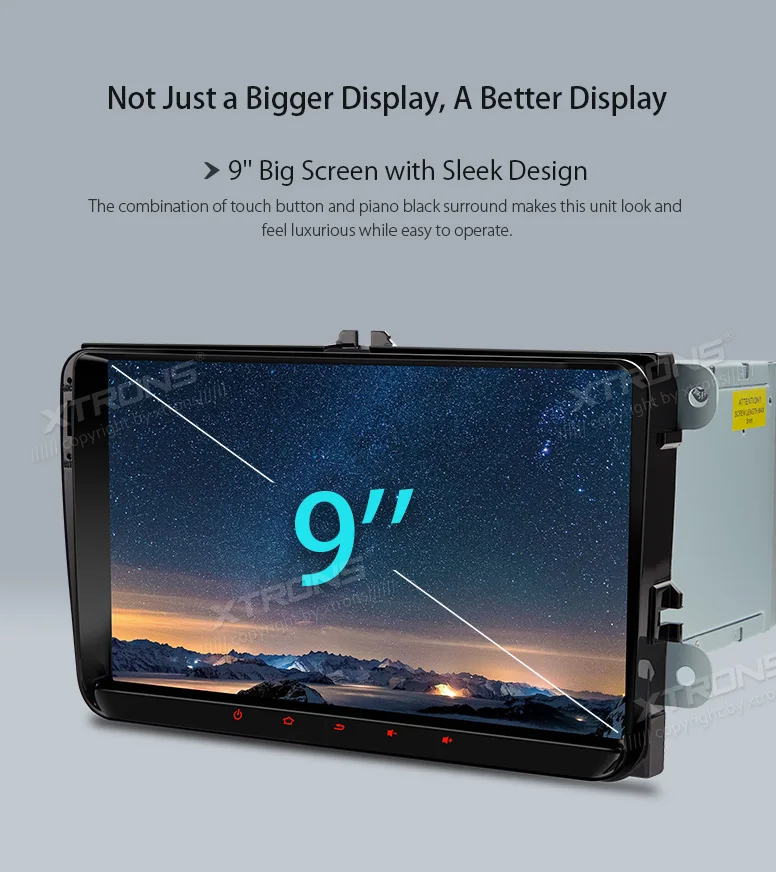 Excellent 9" Android 6.0 Radio Car DVD Player Auto Head Unit Stereo GPS Navigate Video for VW Amarok Touran Wagon Sedan EOS SEAT SKODA 4