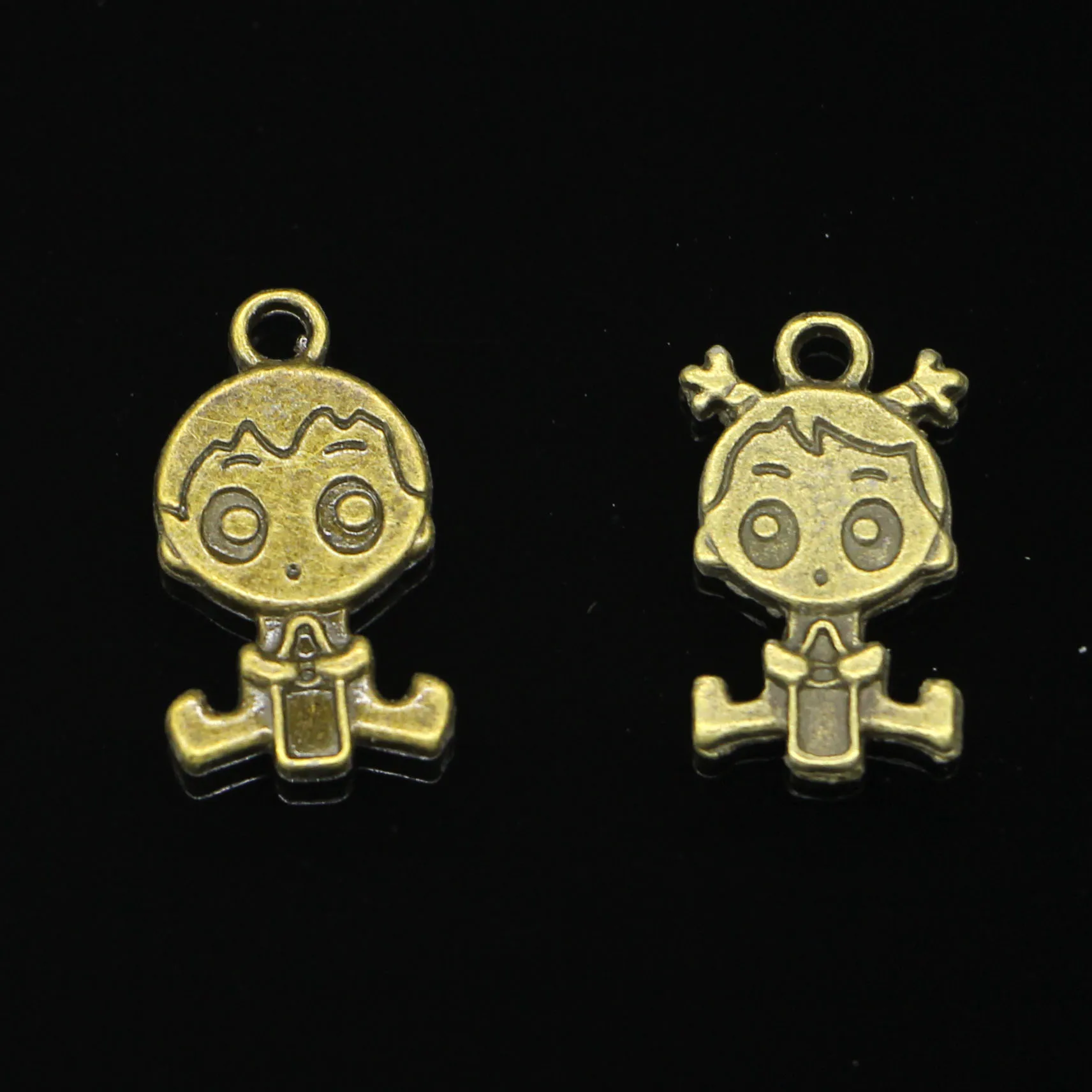 40pcs Antique Bronze Plated Baby Boy Charms For Jewelry Making Diy