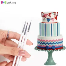 Shebaking 3 шт./компл. украшения торта пера помадка формирование ручка Еда кекс Sugarcraft Декор кисти DIY Craft картина Кондитерские инструменты