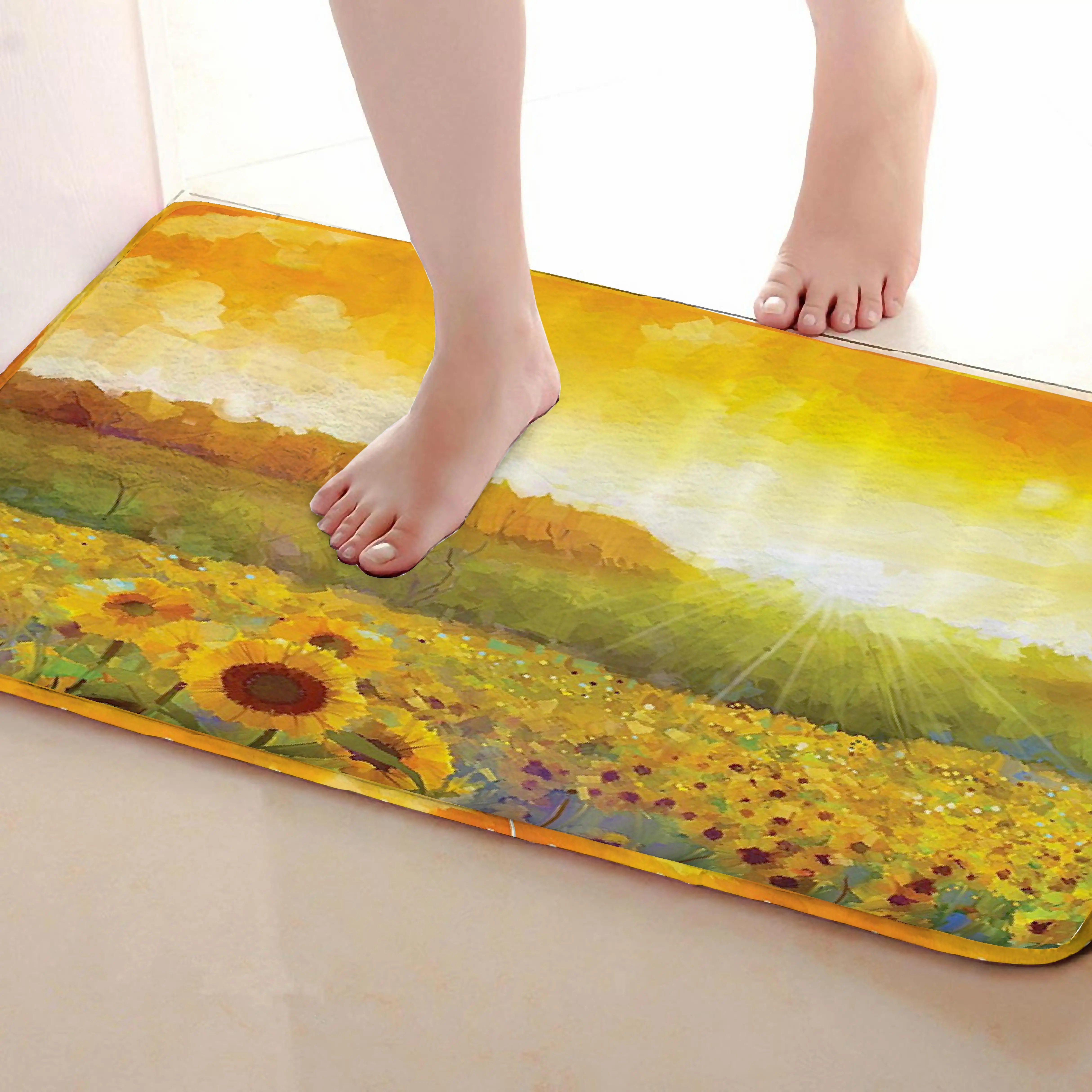 Подсолнечное Стиль открытый Коврики S, забавные Нескользящие Для ванной Коврики, двери Коврики S, дверь входная Коврики s