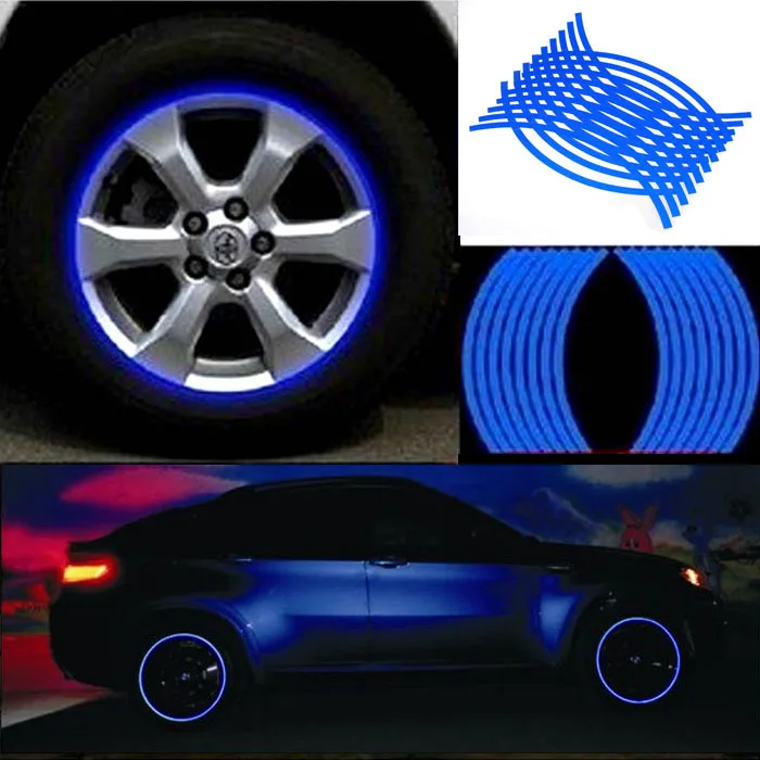 

Car-Styling 18 Strips Motorcycle Car Wheel Hub Tire Sticker Car Decorative Styling Strip Wheel/Rim/Tire Protection