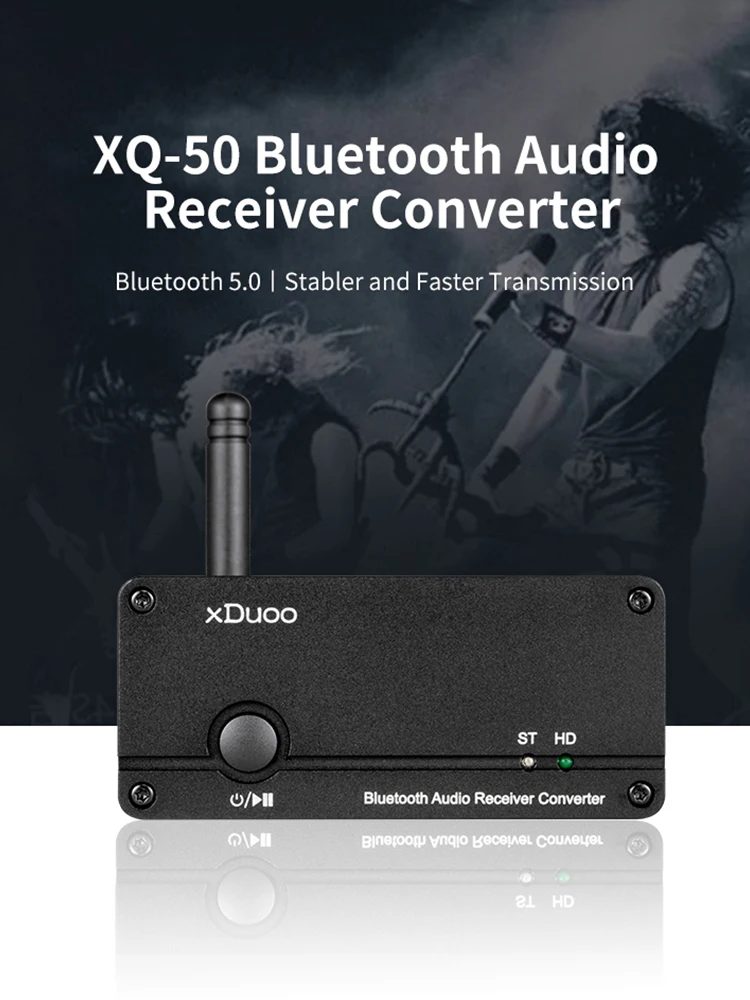  XDUOO XQ-50 Buletooth 5.0 Audio Receiver Converter PC USB DAC ES9018K2M Chip support aptX/SBC/AAC X