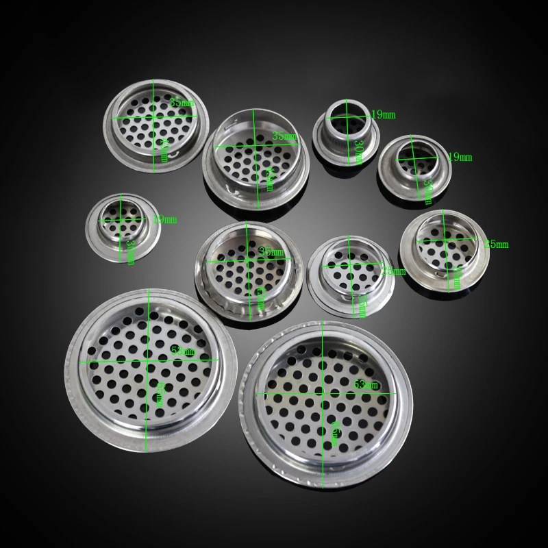 10PCS Mesh Hole Air Vents Metal Mesh Hole Round Louver Ventilation Grille Air Vent