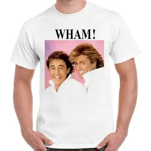 

2019 Funny Wham George Michael Poster Vintage Retro T Shirt 229 Tee Hoodie