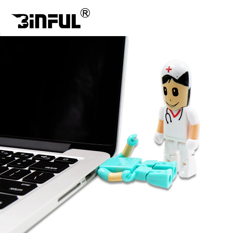 Best gift pendrive cartoon U Disk Doctor USB flash drive 16gb Nurse memory stick 4gb 8gb cute 32gb 64gb pen drive new arrival 