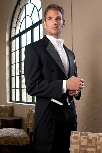 Горячий черный длинные костюмы нотч костюм Homme жениха Tuxedos уменьшают подходящие деловые костюмы костюмы