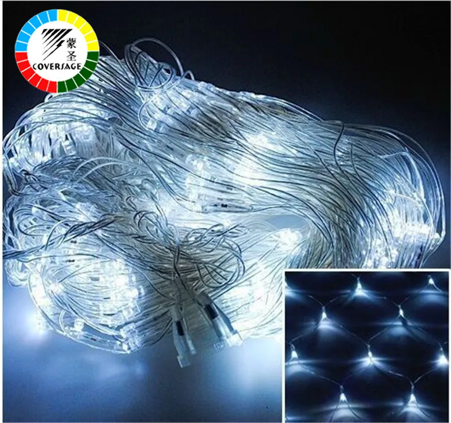 Coversage 2x3M 4x6M Christmas Garlands LED String Christmas Net Lights Fairy Xmas Party Garden Wedding Decoration Curtain Lights Coversage 2x3M 4x6M Christmas Garlands LED String Christmas Net Lights Fairy Xmas Party Garden Wedding Decoration Curtain Lights