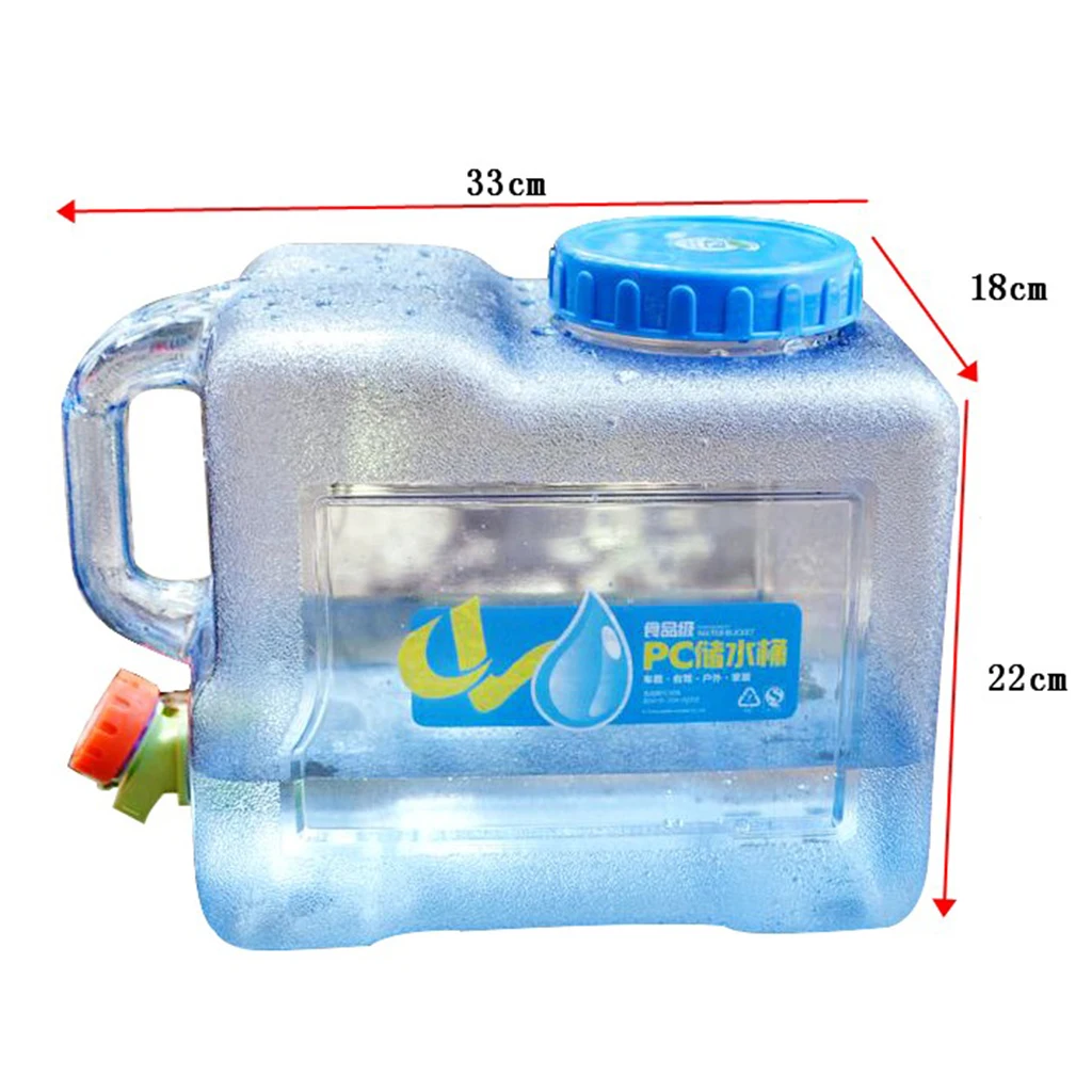Perfeclan 8L Outdoor Camping Travel Water Carrier Bucket Storage Canister for Travell BBQ Hiking Kitchen Cars Events
