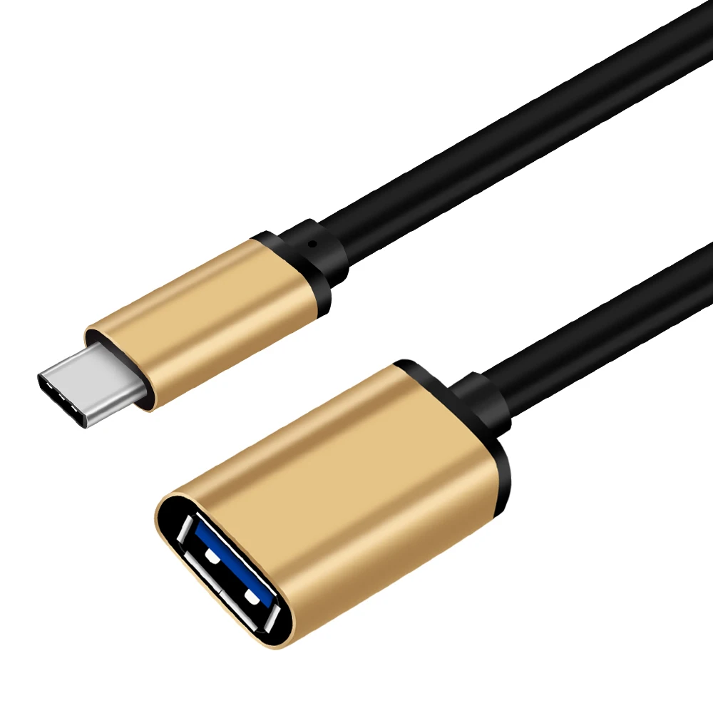 OTG алюминиевый USB-C кабель адаптер Тип C к USB 3,0 A Женский OTG USB C адаптер для samsung Xiaomi MacBook подключение USB диск