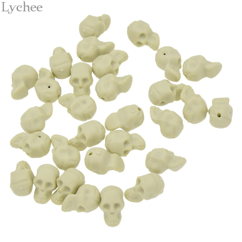 Lychee 30pcs Plastic Mini Skull Toy Gift Pack for Halloween April Fools' Day Party Spoofed DIY Decoration