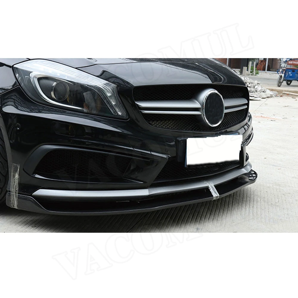 Передний спойлер для W176 из углеродного волокна Mercedes Benz A Class RZ Style A180 A200 A260 A45 2013 2015