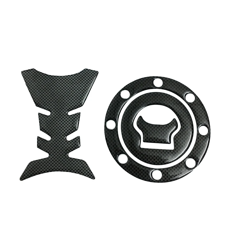Carbon Fiber Motorcycle Fuel Tank Pad Decals Sticker + Gas ...