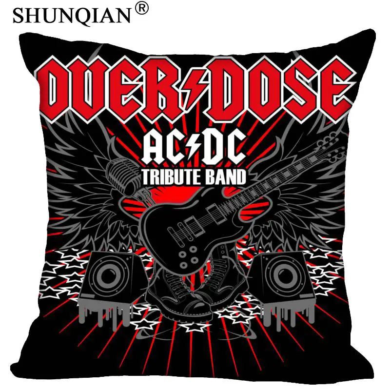 ACDC наволочка квадратная молния Домашняя Декоративная Подушка Обложка свадебный подарок на заказ для двух сторон напечатаны - Цвет: Pillowcase