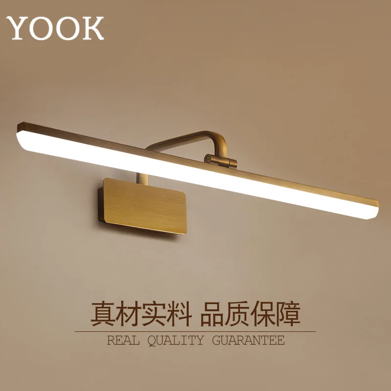 

YOOK 68cmX23cm Retro Led Wall Lamp for Bathroom Mirror Cabinet Wall Lamp Waterproof Wall Lamp Makeup Mirror Headlight 110V 220V