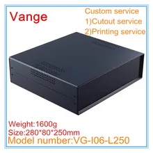 1 шт./лот чехол трансформатора электроники 280*80*250 мм железный металлический корпус diy с ABS пластиковыми панелями для электрооборудования