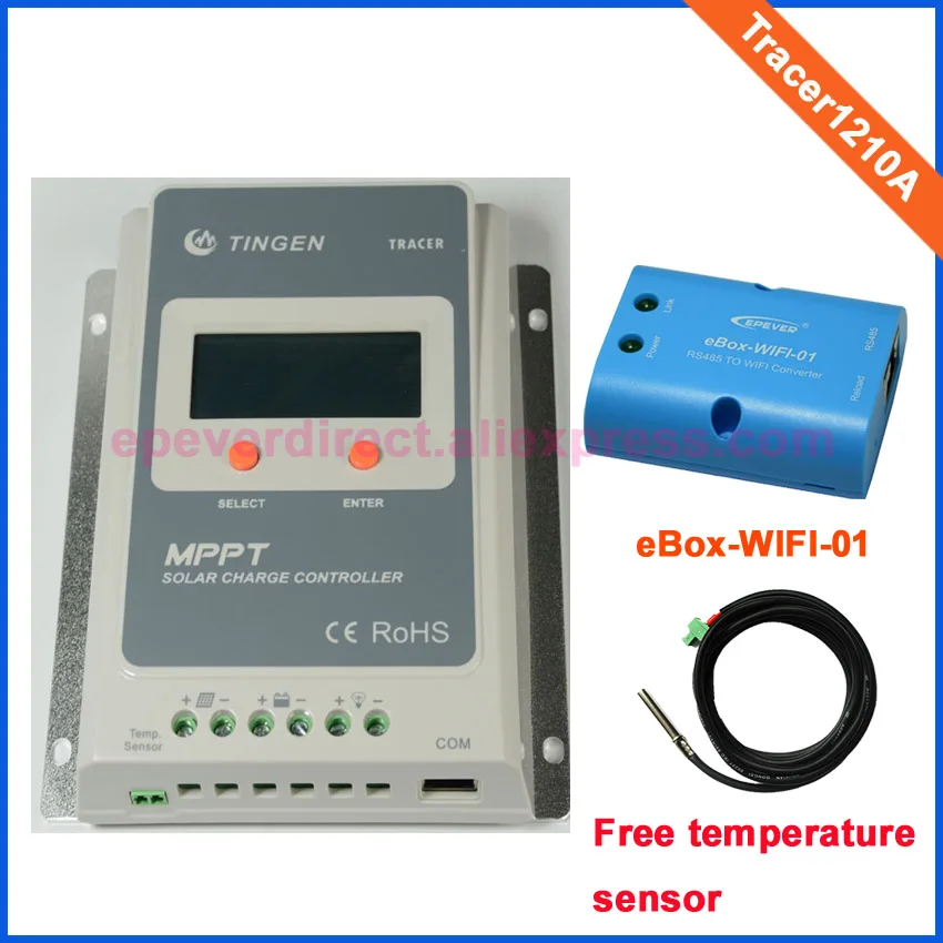 Wi Fi BLE eBOX Android Phone APP Solar 10A 24V регулятор MPPT контроллер слежения за солнечной батареей