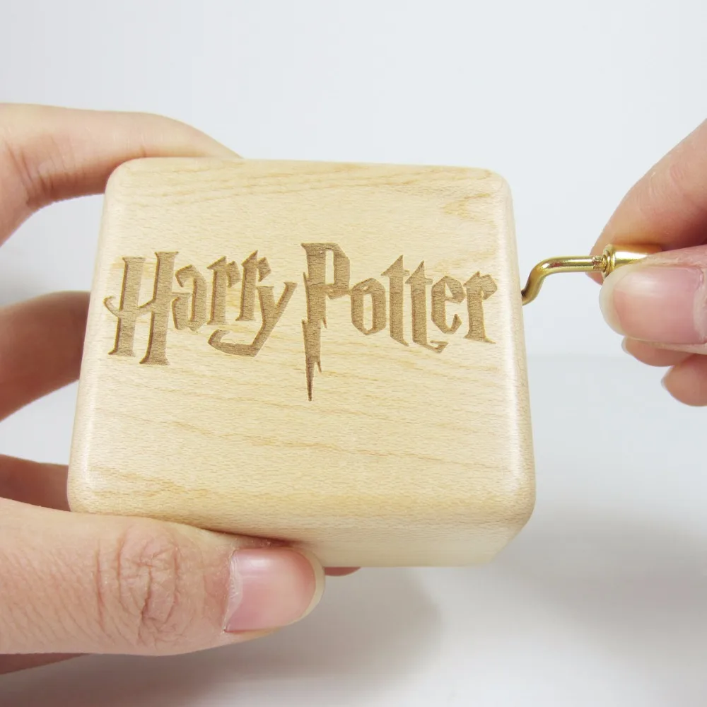 

Handmade Nature wood harry potter music box special souvenir gift box, birthday gifts free shipping
