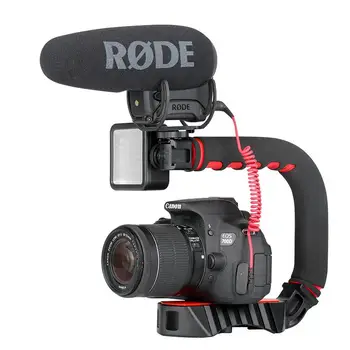 

Yiwa Ulanzi Handheld Pro Video Stabilizer U Shape Rig Triple Hot Shoe Handle Grip for Gopro 7 6 Camera Accessories