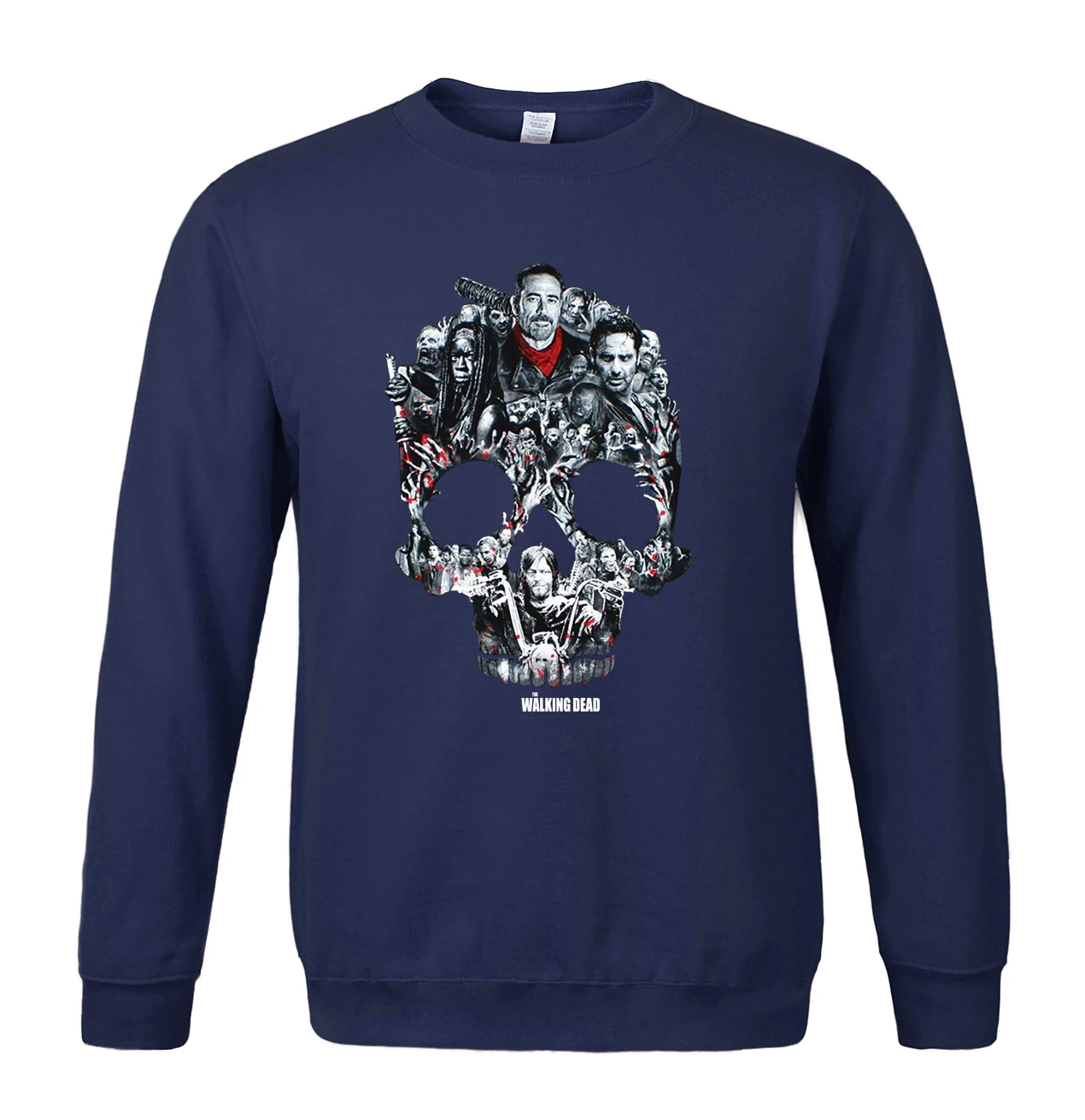 2019 Fashion Casual Sweatshirts Funny Print skull High quality O neck Sweatshirt Hipster men 