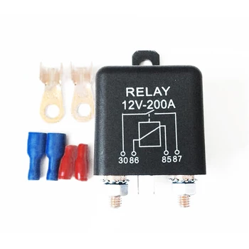 

Car Truck Motor Relay 12V 200A Battery Switch for Automotive Starter Switch High Power Relays+2 Pin Footprint+2 Terminals