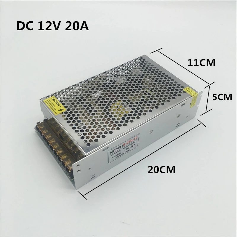 DC 12 В 1A 2A 3A 5A 8A 10A 15A 20A 30A 40A трансформатор для освещения светодиодный адаптер питания для светодиодной ленты переключатель питания