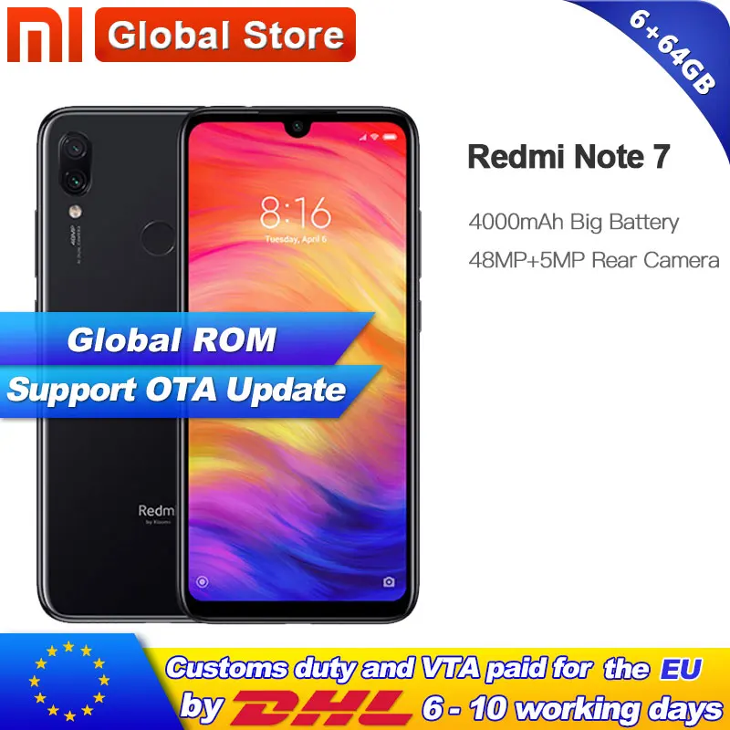 Global Rom Xiaomi Redmi Note 7 64gb Rom 6gb Ram 2340 1080 6 3 Full Global Rom Xiaomi Redmi Note 7 64gb Rom 6gb Ram 2340 1080 6 3 Full
