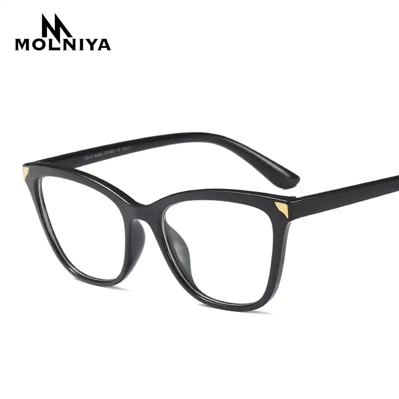 Molniya 2019 Transpa Women Eyeglasses Frames Fashion Square Cat Eye Glasses Frame Brand Design Trendy Lunettes Vintage